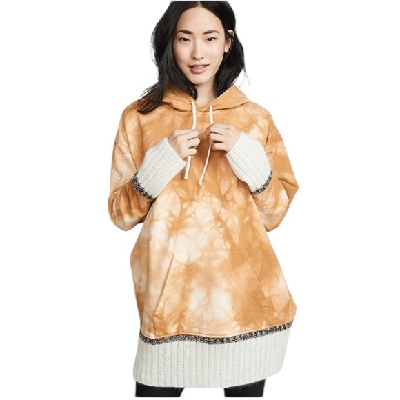 NWOT 3.1 Phillip Lim Mohair-Trim Tie-Dye Hoodie Size Medium - Picture 1 of 17